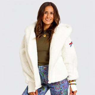 Buffalo Bills by Jill Martin Sherpa Cropped Jacket